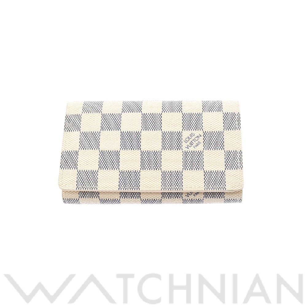 ダミエアズール ポルトフォイユトレゾール ホワイト N61744 ダミエアズールキャンバス LOUIS VUITTON ルイ ヴィトン ユニセックス  【中古】