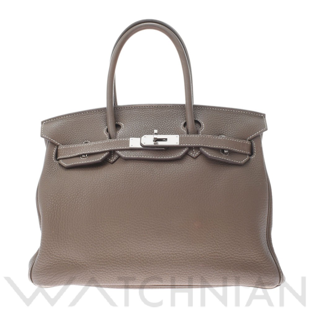 バーキン30 エトゥープ/パラジウム金具金具 トゴ HERMES エルメス レディース 【中古】