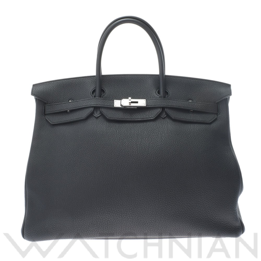 バーキン 40 黒/パラジウム金具 トゴ HERMES エルメス ユニセックス 【中古】