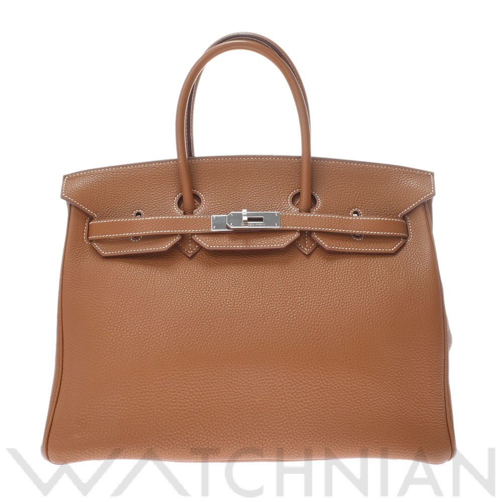 バーキン 35 ゴールド/パラジウム金具 トゴ HERMES エルメス ユニセックス 【中古】