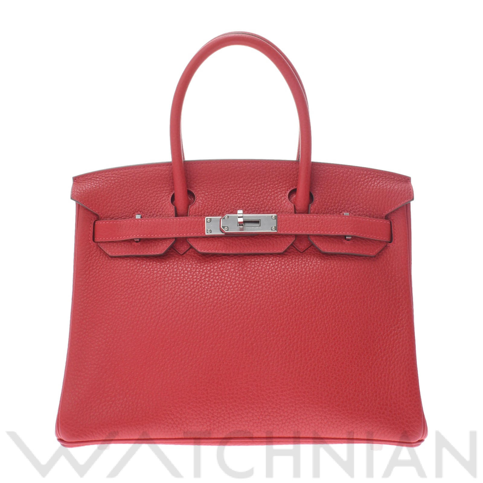 バーキン 30 ヴェルソ ルージュカザック/ ローズリップスティック/パラジウム金具 トゴ HERMES エルメス レディース 【中古】