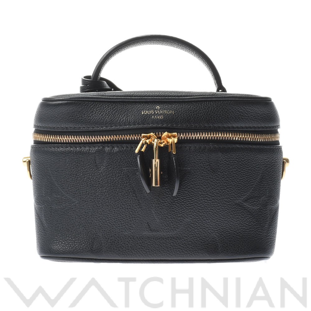 ルイ ヴィトン / LOUIS VUITTON モノグラムアンプラント バニティPM ブラック/ゴールド金具 M45598 レザー レディース バッグ  【中古】【bag】