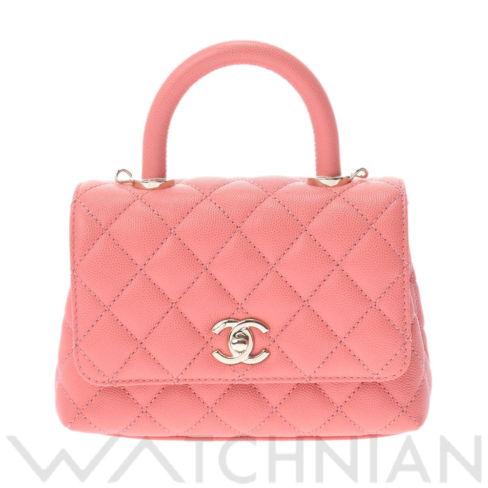 シャネル / CHANEL ココハンドル XXS 2WAYチェーンショルダー ピンク AS2215 キャビアスキン レディース バッグ 【未使用】【bag】