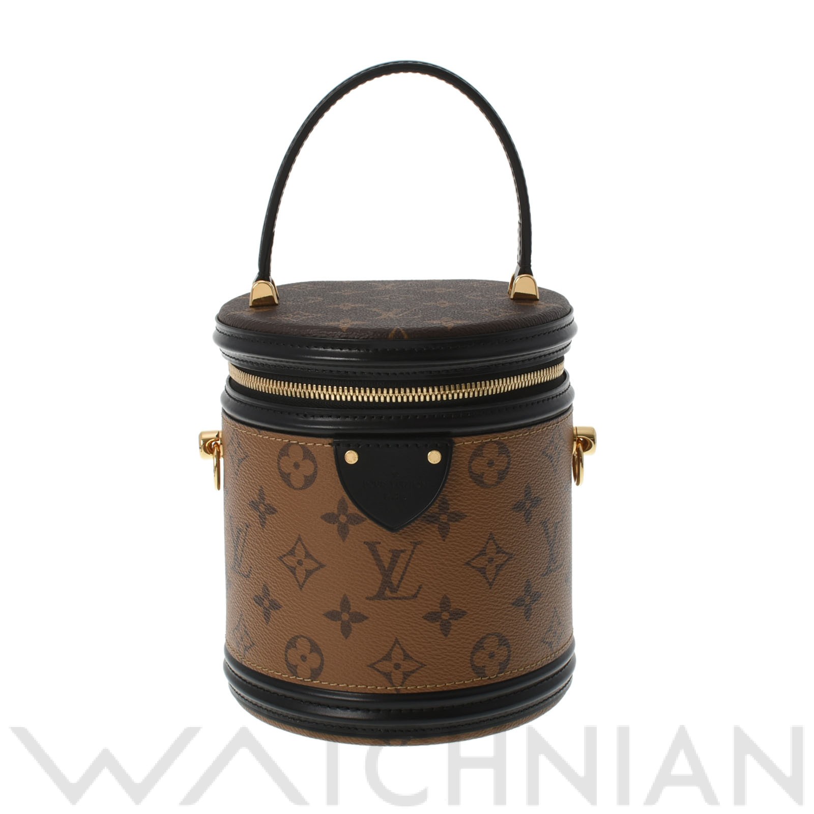 モノグラムリバース カンヌ 2WAY ブラウン/キャメル系/黒/ゴールド金具 M43986 モノグラムキャンバス LOUIS VUITTON ルイ  ヴィトン レディース 【中古】