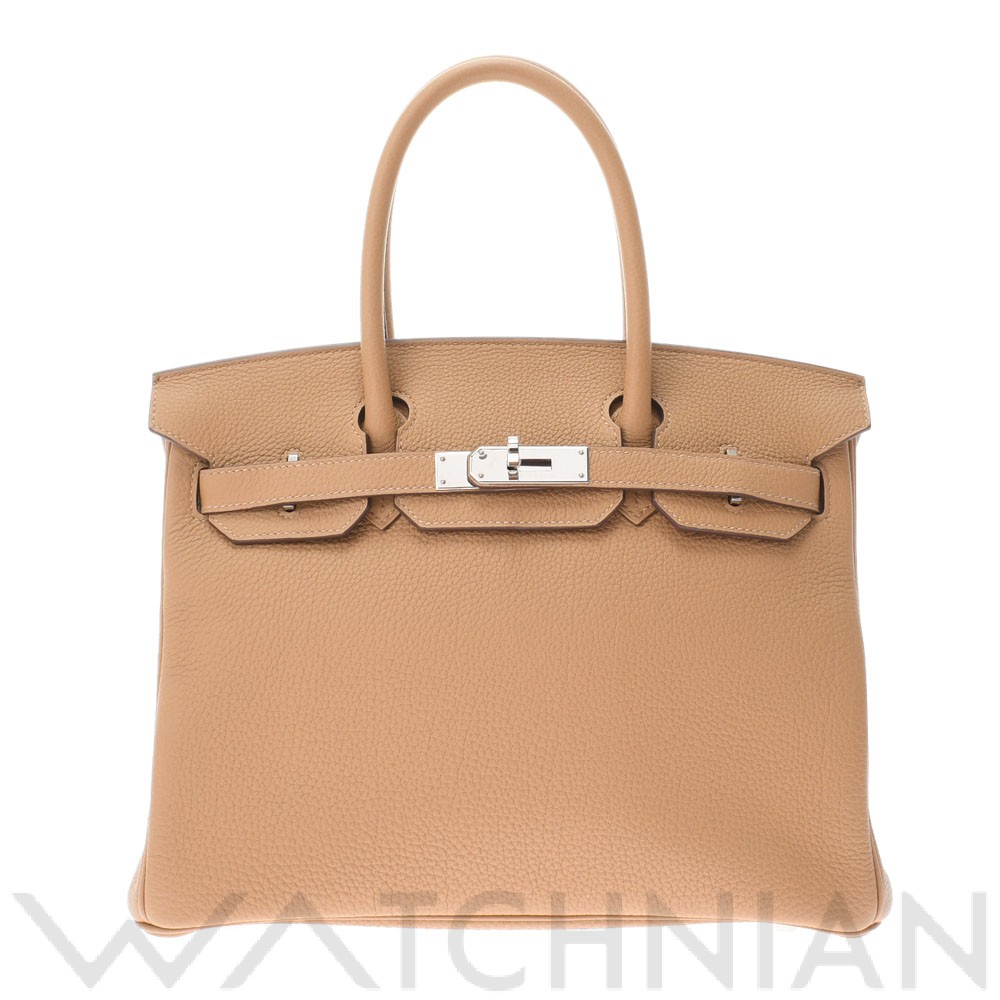 バーキン 30 ビスキュイ/パラジウム金具 トゴ HERMES エルメス レディース 【中古】