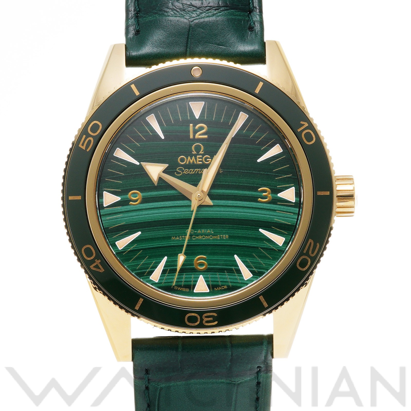 OMEGA オメガ 腕時計 ゴールド グリーン メンズ 緑 - 時計