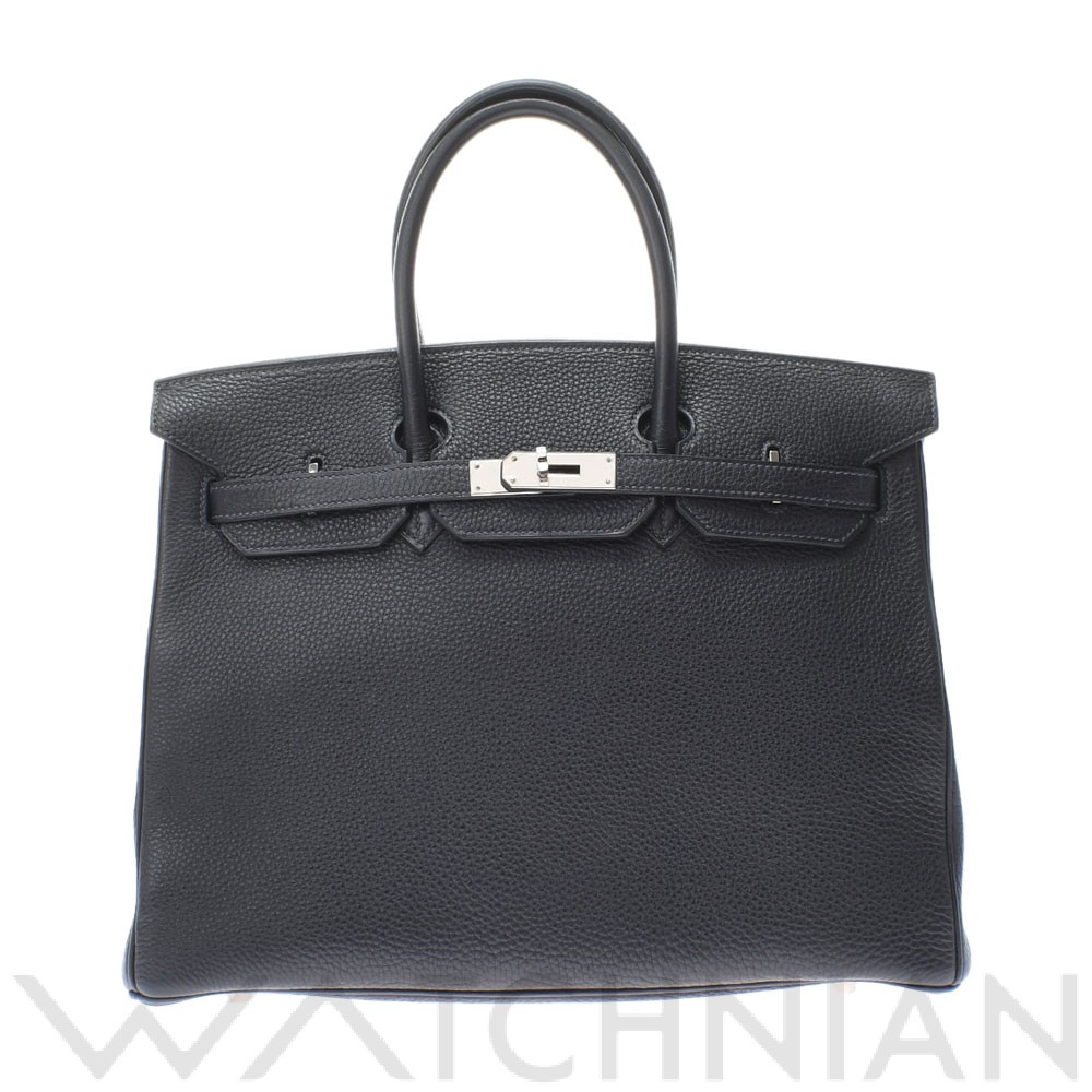 バーキン 35 ブルーインディゴ/パラジウム金具 トゴ HERMES エルメス ユニセックス 【中古】