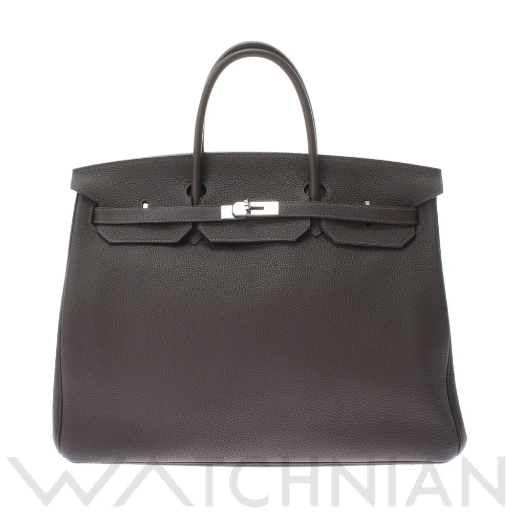 バーキン 40 ショコラ/パラジウム金具 トゴ HERMES エルメス ユニセックス 【中古】