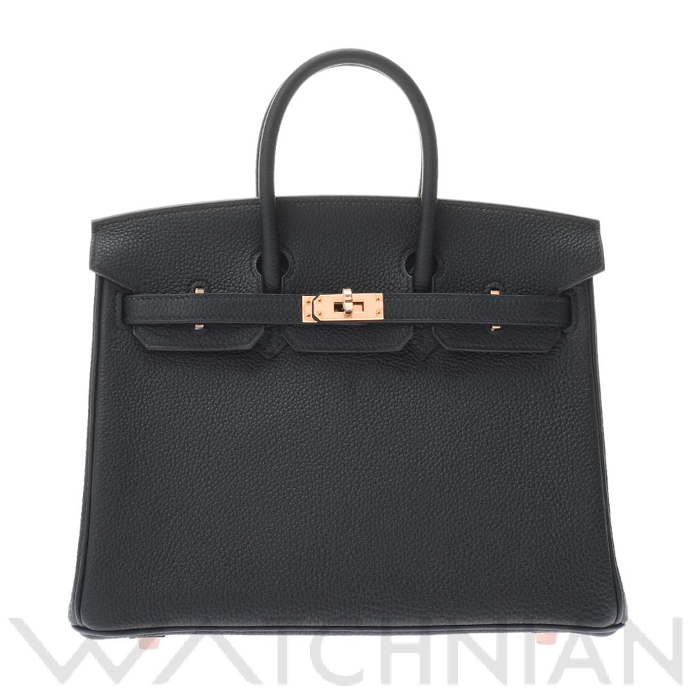 エルメス / HERMES バーキン 25 ブラック/ローズゴールド金具 トゴ レディース バッグ 【未使用】【bag】