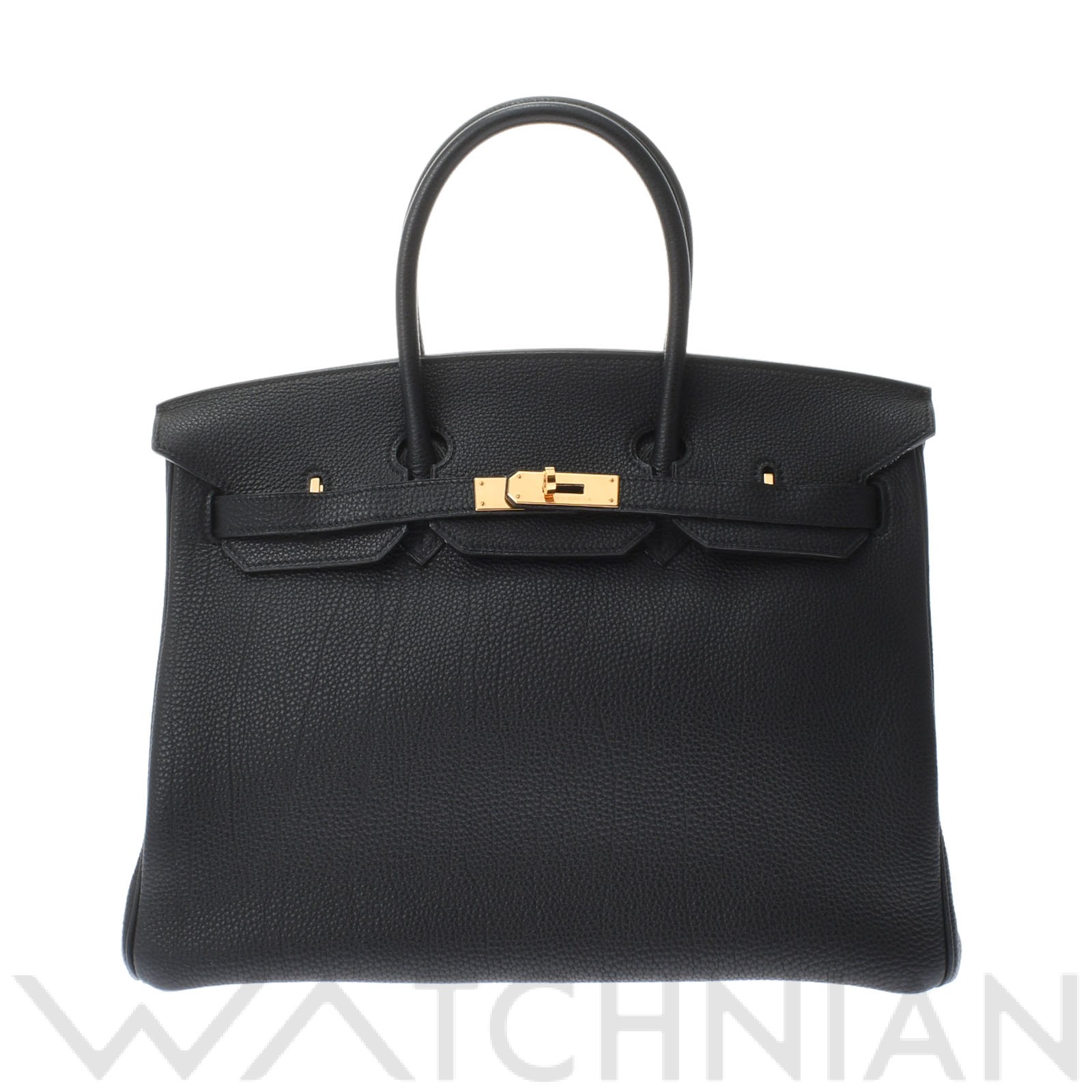 バーキン 35 ブラック/ゴールド金具 トゴ HERMES エルメス ユニセックス 【中古】