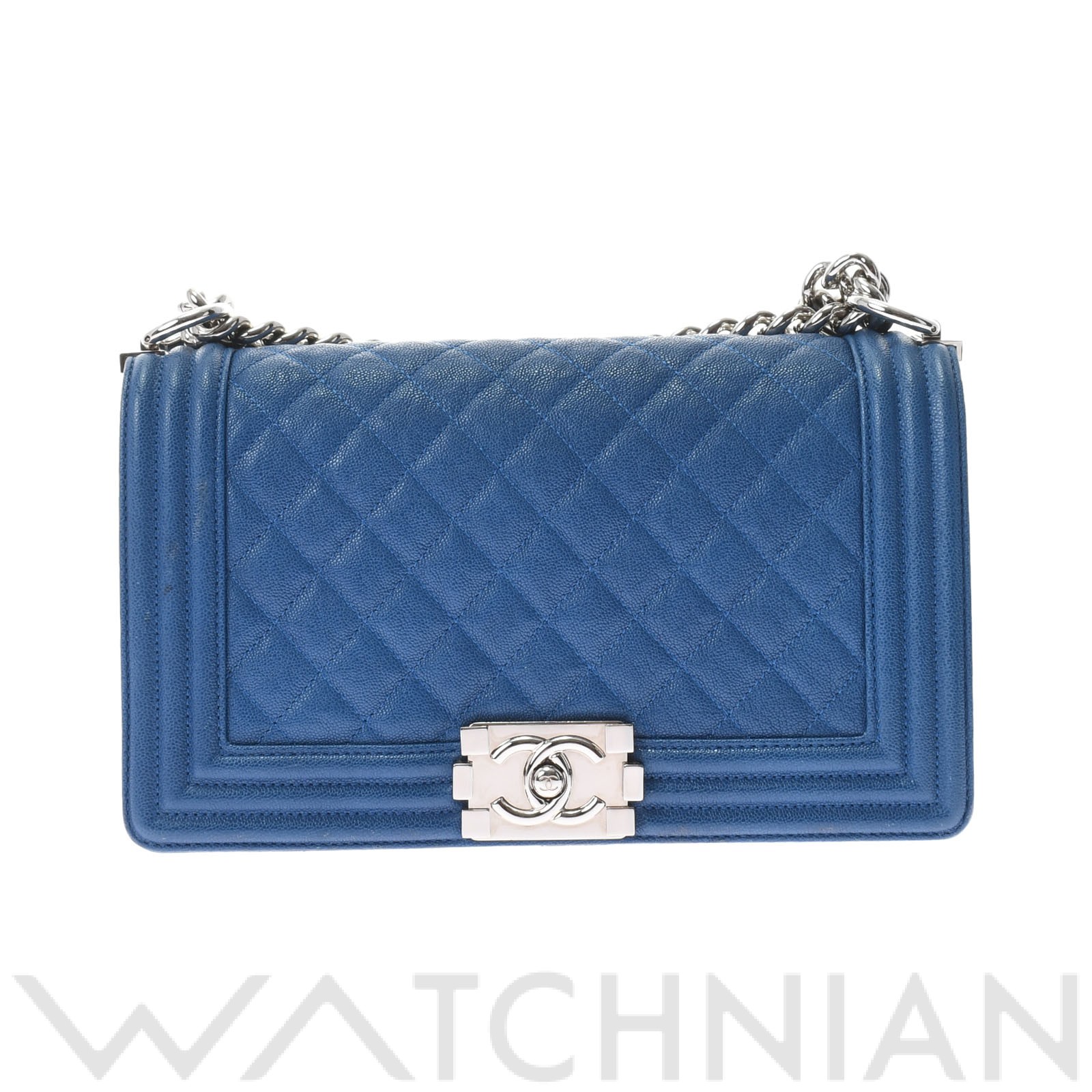 ボーイシャネル チェーンショルダー ブルー/シルバー金具 A67086 キャビアスキン CHANEL シャネル レディース 【中古】:  ブランドバッグ｜WATCHNIAN(ウォッチニアン)公式通販/旧一風騎士