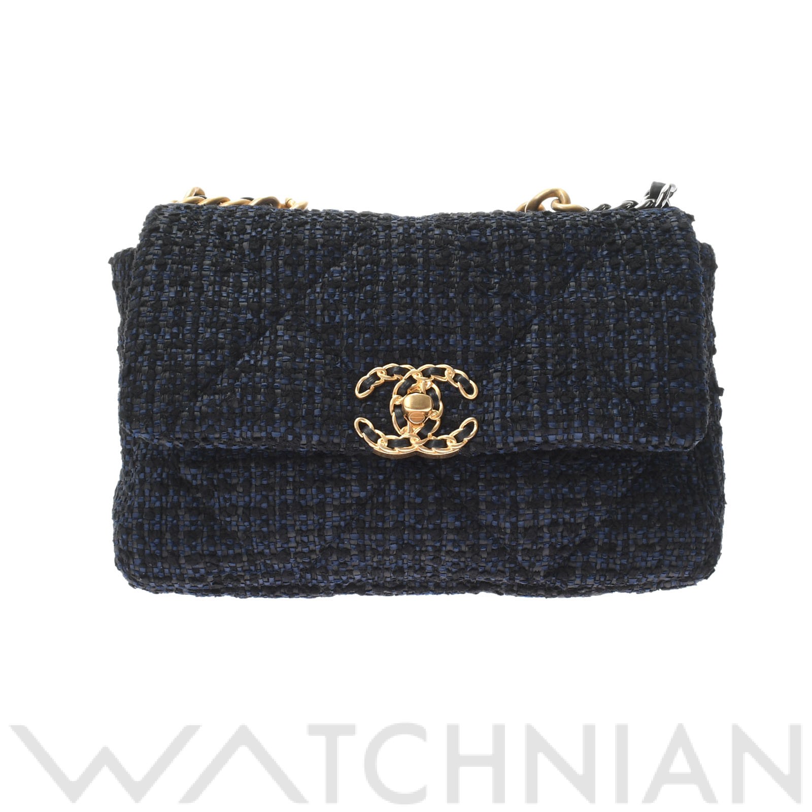 シャネル / CHANEL CHANEL19 ハンドバッグ ツイード ネイビー/ゴールド/シルバー金具 AS1160 ツイード レディース バッグ  【未使用】【bag】: ブランドバッグ｜WATCHNIAN(ウォッチニアン)公式通販/旧一風騎士