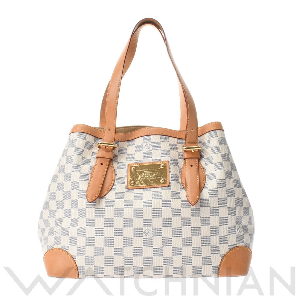 ダミエアズール ハムステッドMM ホワイト N51206 ダミエアズールキャンバス LOUIS VUITTON ルイ ヴィトン レディース 【中古】