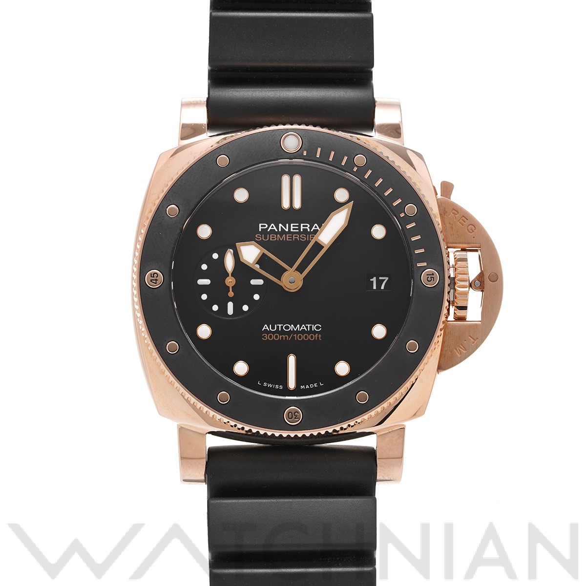 パネライ / PANERAI サブマーシブル ゴールドテック PAM01164 ブラック メンズ 時計 【中古】【wristwatch】