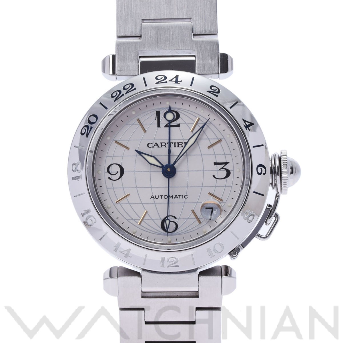 カルティエ / CARTIER パシャC メリディアン GMT W31029M7 シルバー ユニセックス 時計 【中古】【wristwatch】