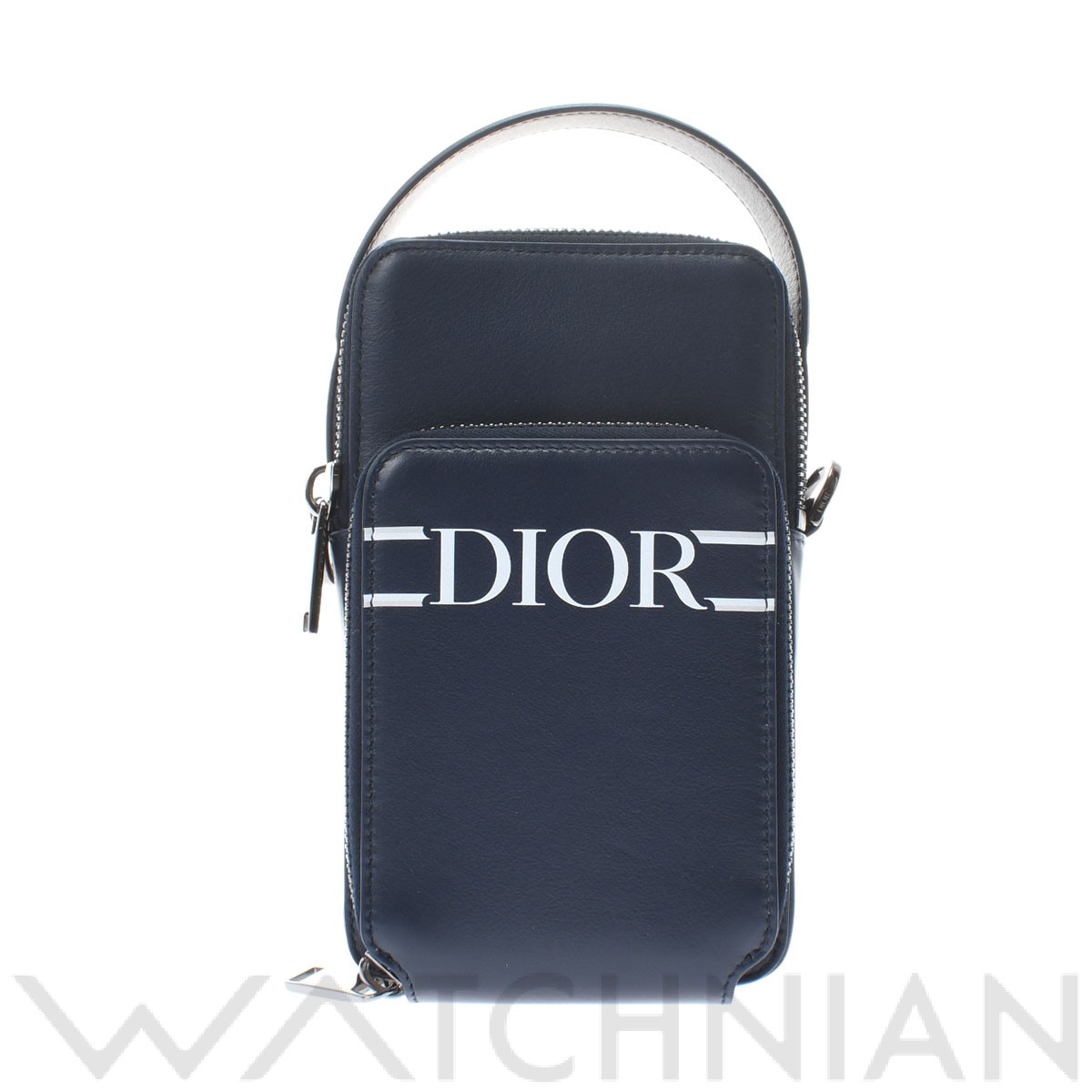 ディオール / Dior RIDER マイクロポーチ ネイビー 2ESCA326VLM_36BU グレインドカーフレザー ユニセックス バッグ  【未使用】【bag】