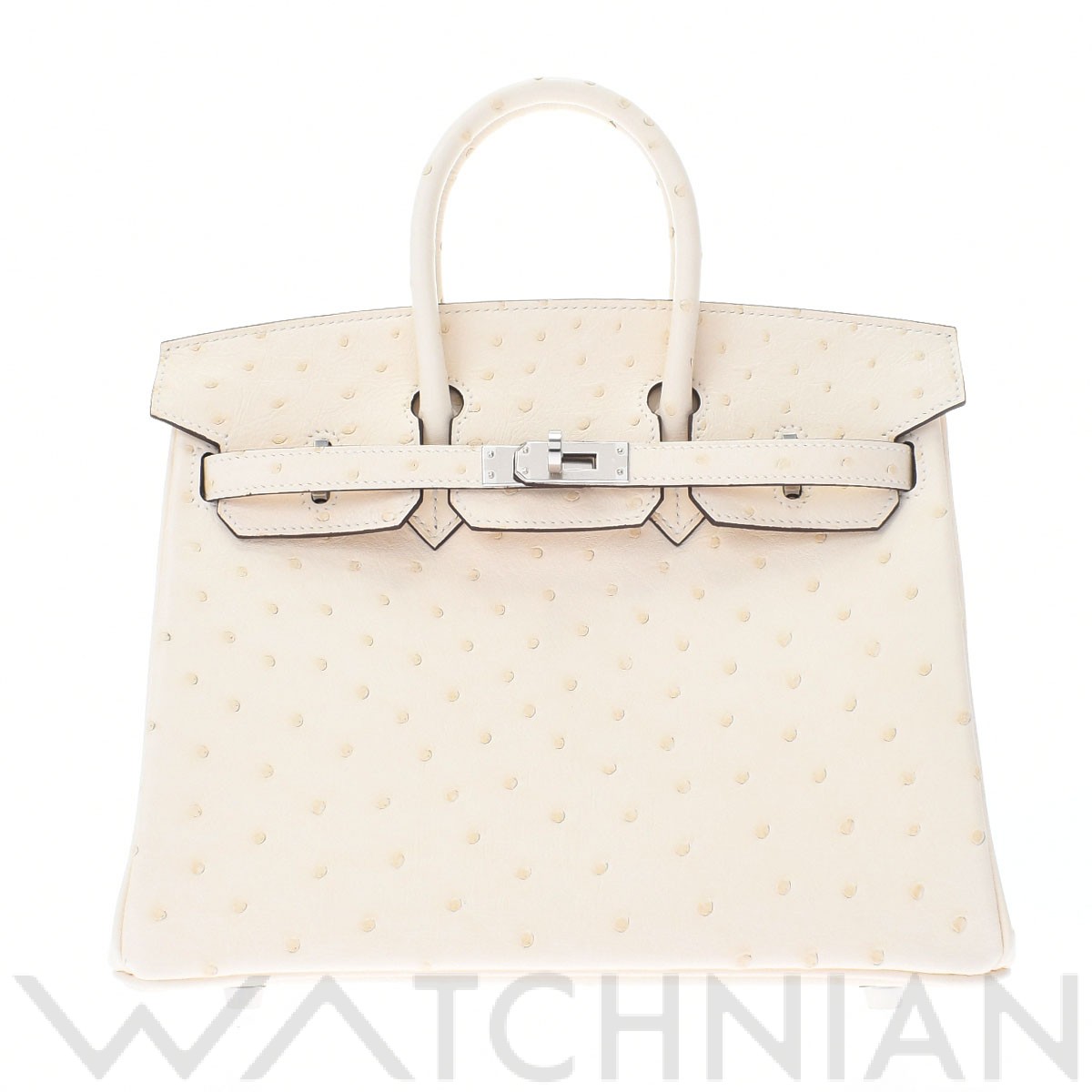 バーキン25 ナタ/パラジウム金具 オーストリッチ HERMES エルメス レディース 【新品】