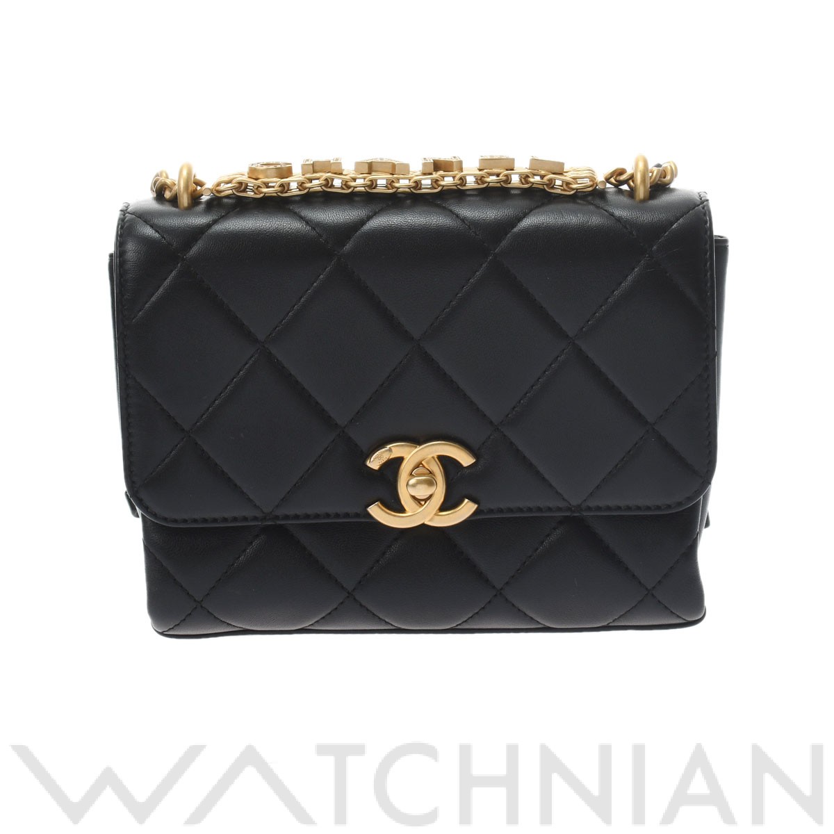 シャネル / CHANEL マトラッセ ミニフラップバッグ 2022SS ブラック/ゴールド金具 AS3239 ラムスキン レディース バッグ 【未使用】【bag】