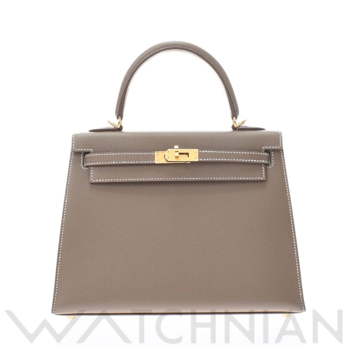 エルメス / HERMES ケリー 25 外縫い 2WAY エトゥープ/パラジウム金具 ヴォーエプソン レディース バッグ 【未使用】【bag】