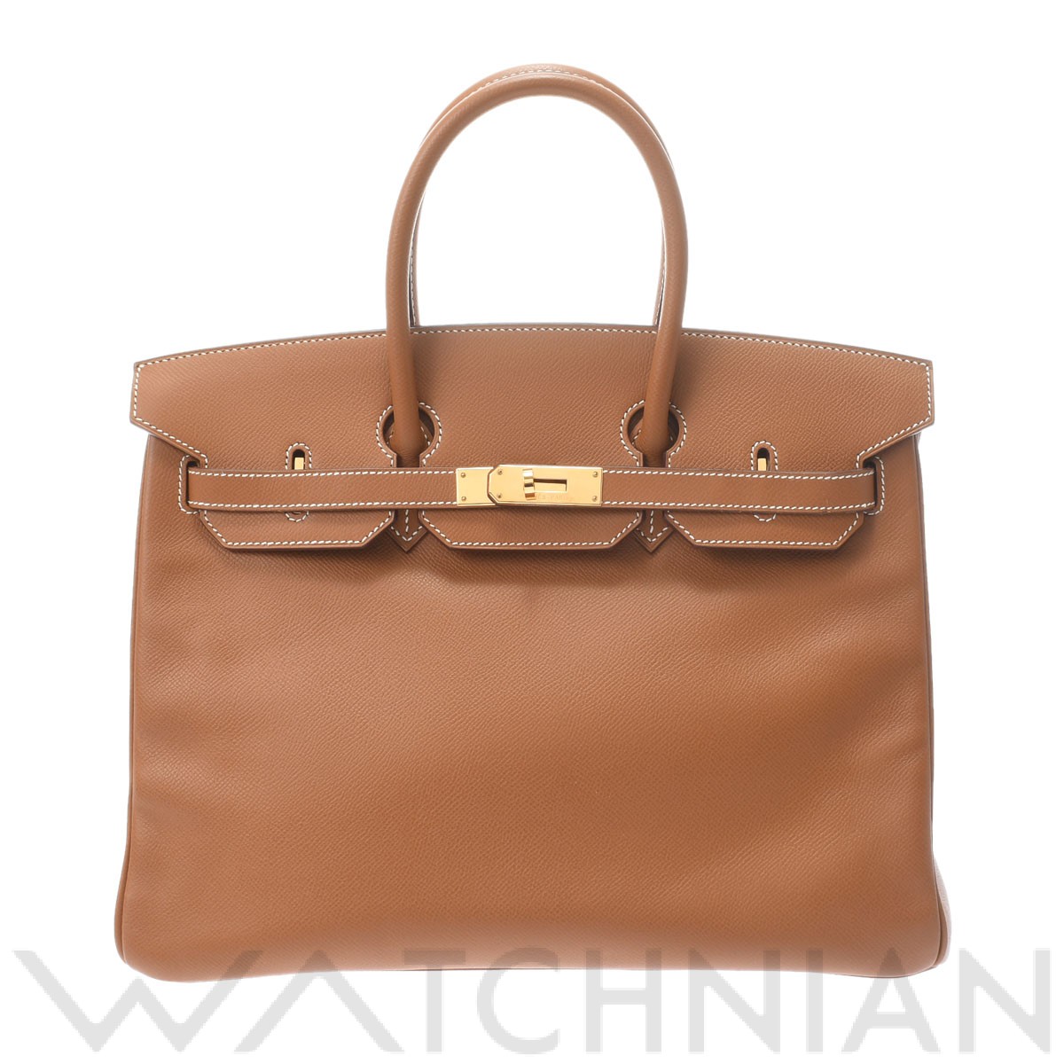 エルメス バーキン 35 ゴールド/ゴールド金具 ヴォーエプソン ユニセックス バッグ 【中古】【bag】