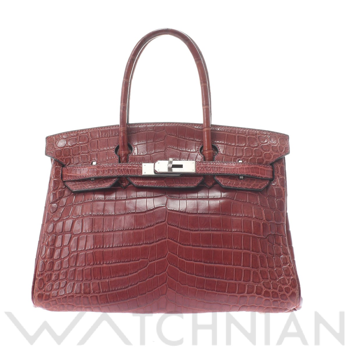 エルメス バーキン 30 ルージュH/マットパラジウム金具 ニロティカスマット レディース バッグ 【中古】【bag】