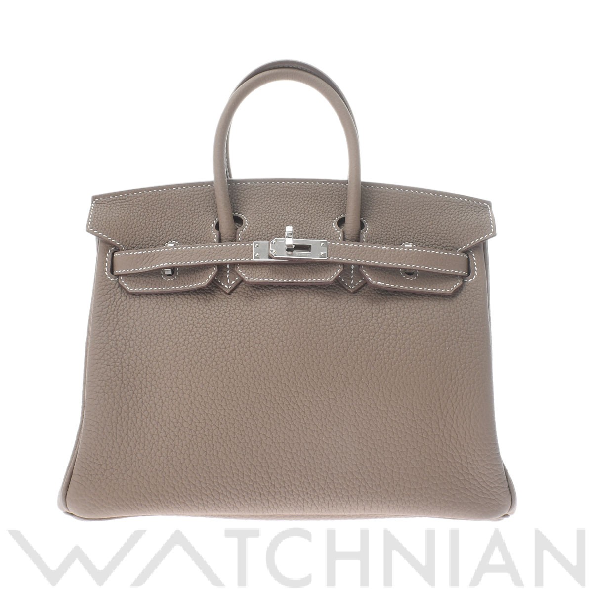 バーキン 25 エトゥープ/パラジウム金具 トゴ HERMES エルメス レディース 【新品】