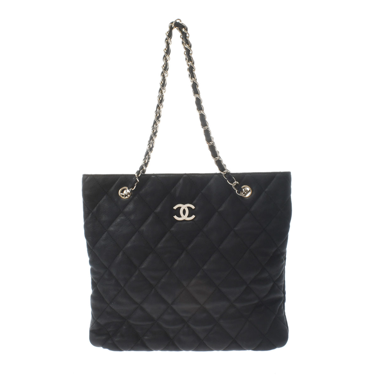 チェーン ブラック/ゴールド金具 カーフスキン CHANEL シャネル レディース 【中古】