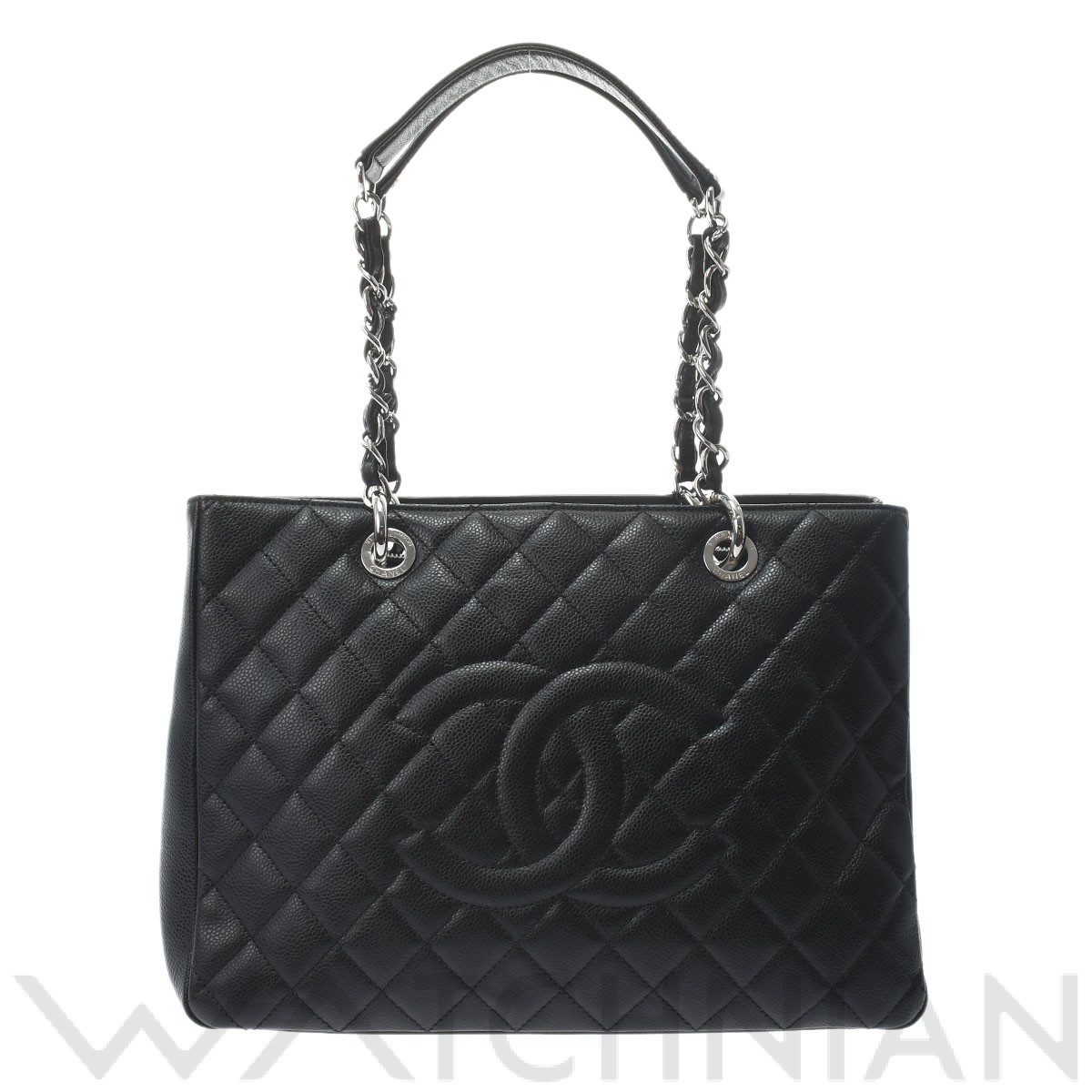 マトラッセ GST ブラック/シルバー金具 A50995 キャビアスキン CHANEL シャネル レディース 【中古】