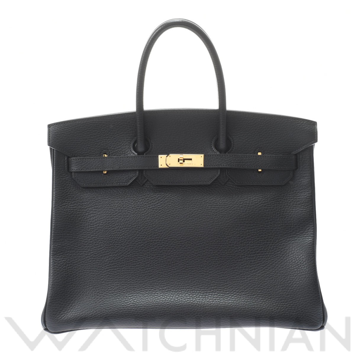 バーキン 35 ブラック/ゴールド金具 アルデンヌ HERMES エルメス ユニセックス 【中古】