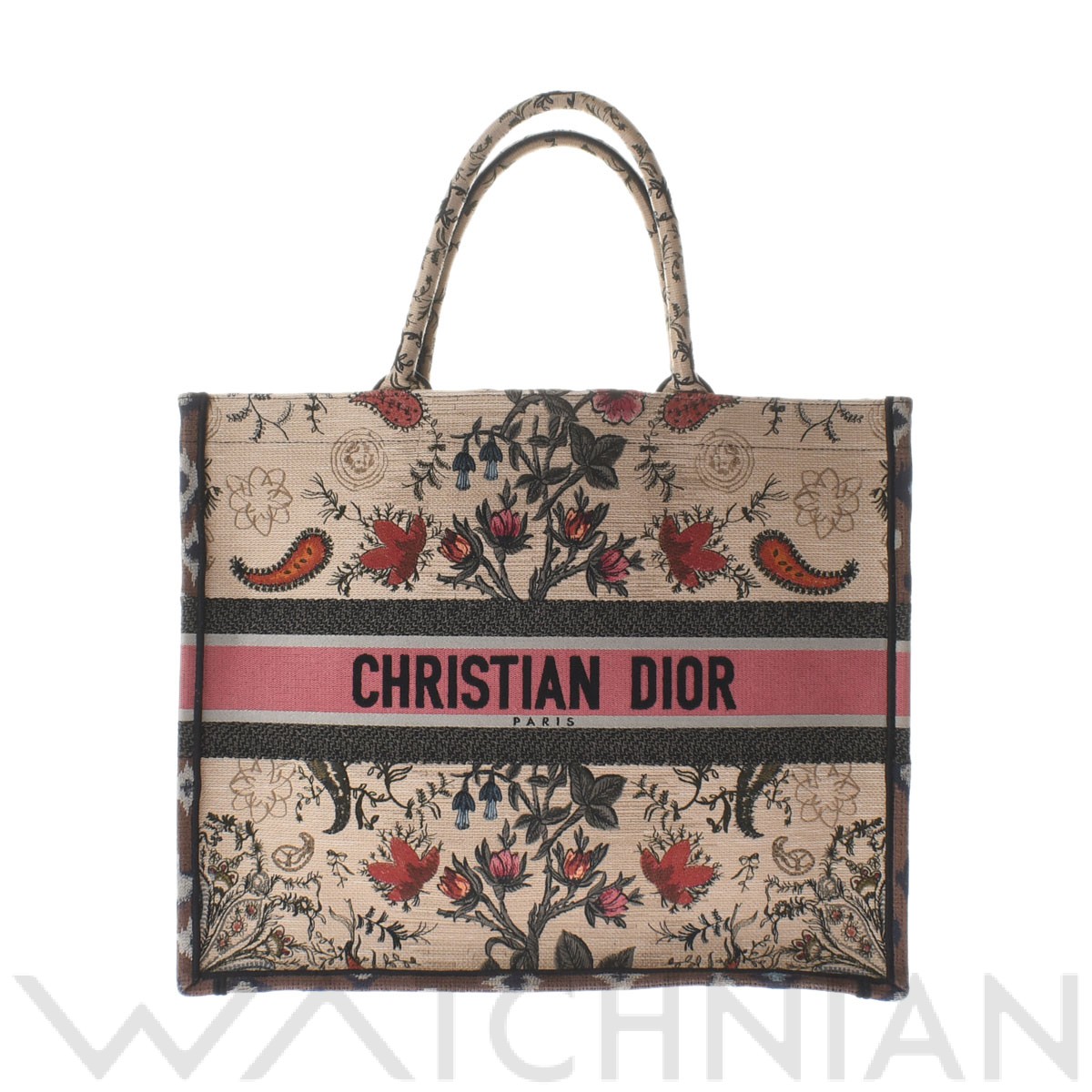 ディオール / Dior ブックトート 2021年SS ベージュ M1286ZRFX エンブロイダリーキャンバス レディース バッグ 【中古】【bag】