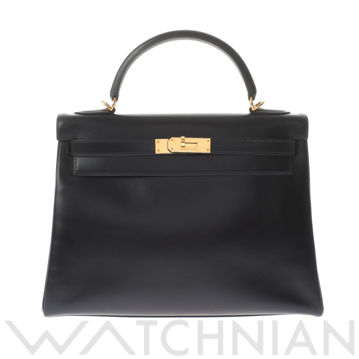 エルメス / HERMES ケリー 32 内縫い ブラック/ゴールド金具 ボックスカーフ レディース バッグ 【中古】【bag】