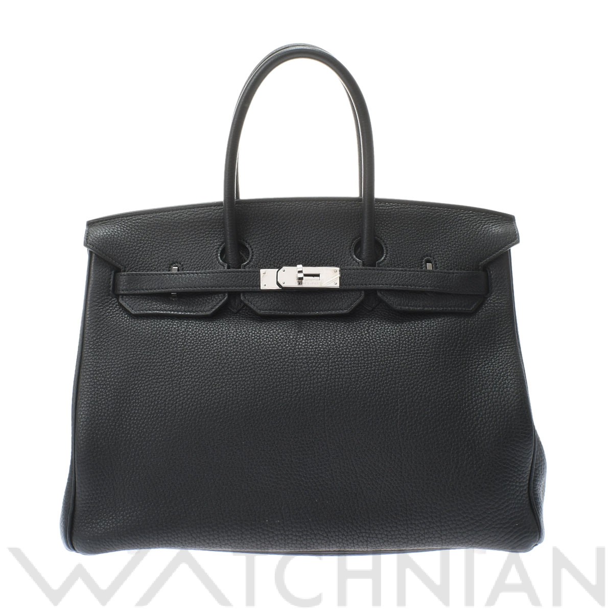 バーキン 35 ブラック/パラジウム金具 トゴ HERMES エルメス ユニセックス 【中古】