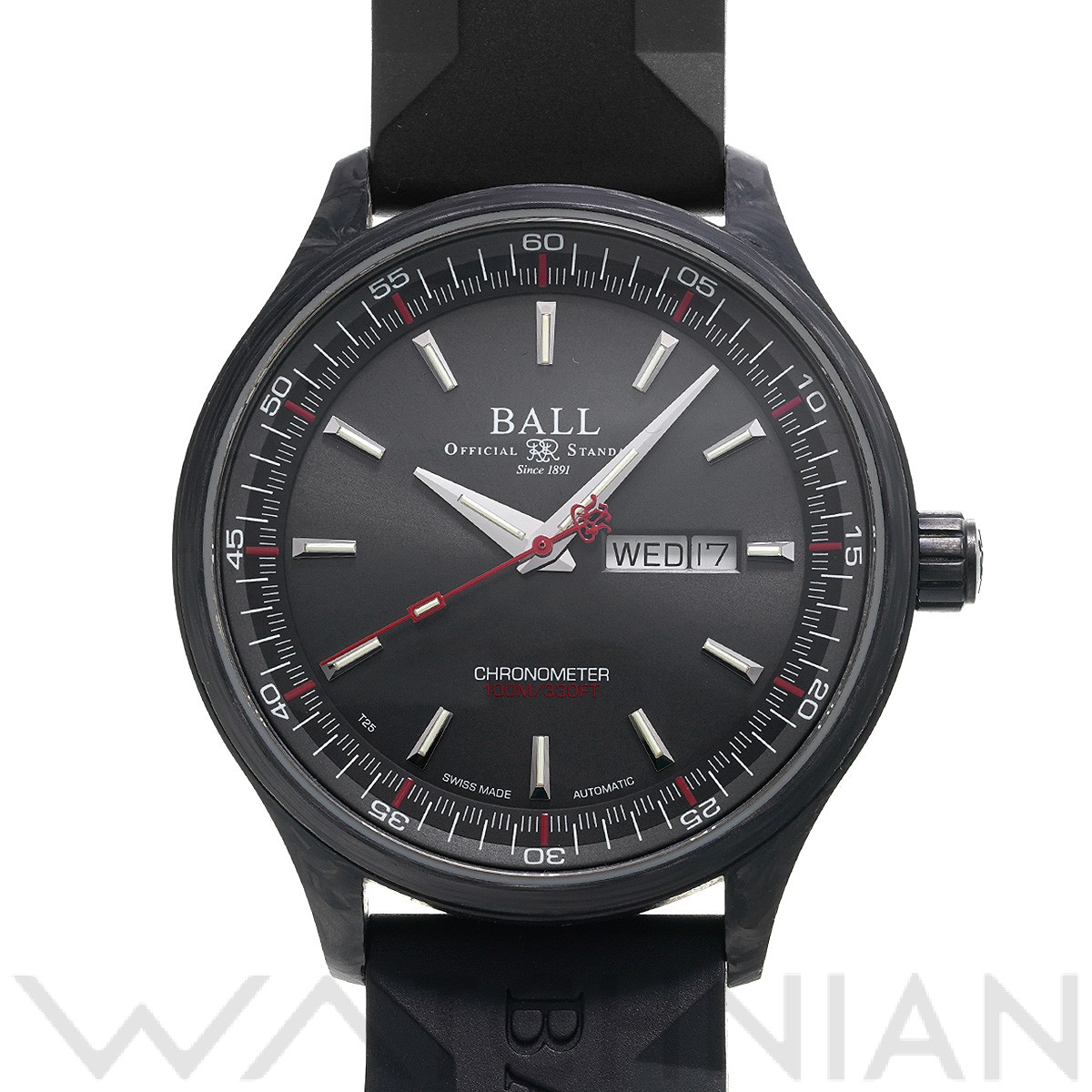 ボールウォッチ / BALLWATCH エンジニア II ヴォルケーノ NM3060C-PCJ-GY ブラック メンズ 時計  【中古】【wristwatch】