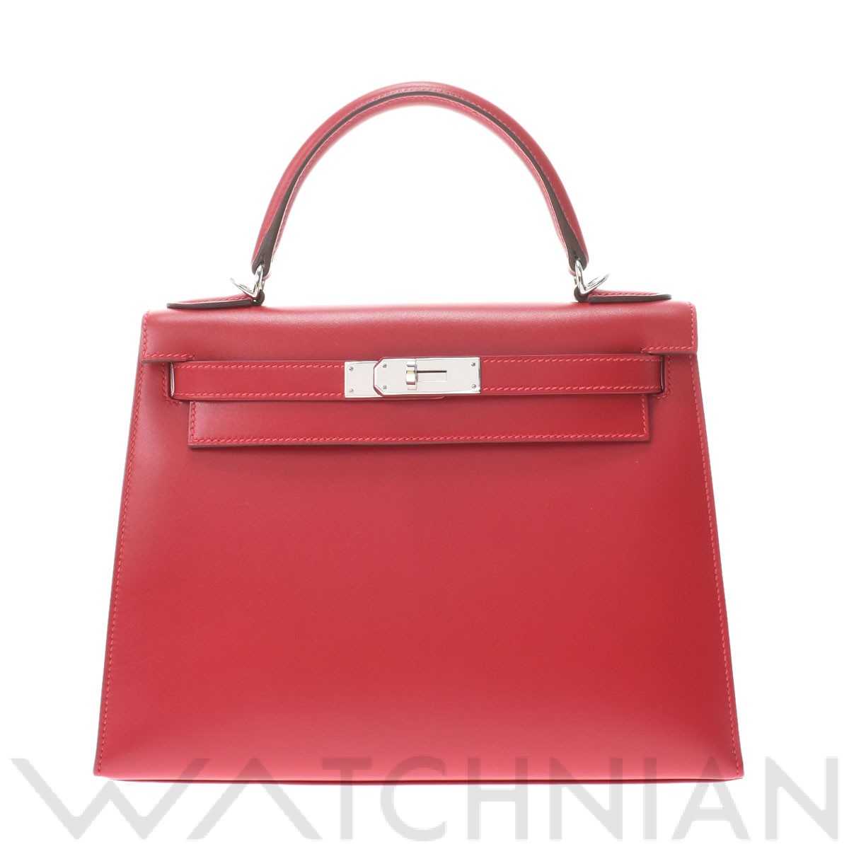 エルメス ケリー 28 外縫い ルージュヴィフ/パラジウム金具 タデラクト レディース バッグ 【未使用】【bag】
