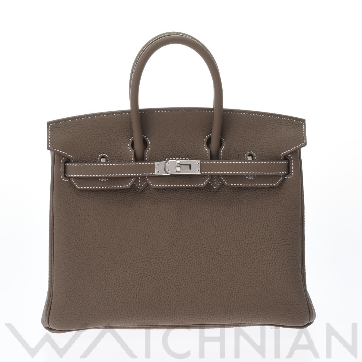 バーキン 25 エトゥープ/パラジウム金具 トゴ HERMES エルメス レディース 【新品】