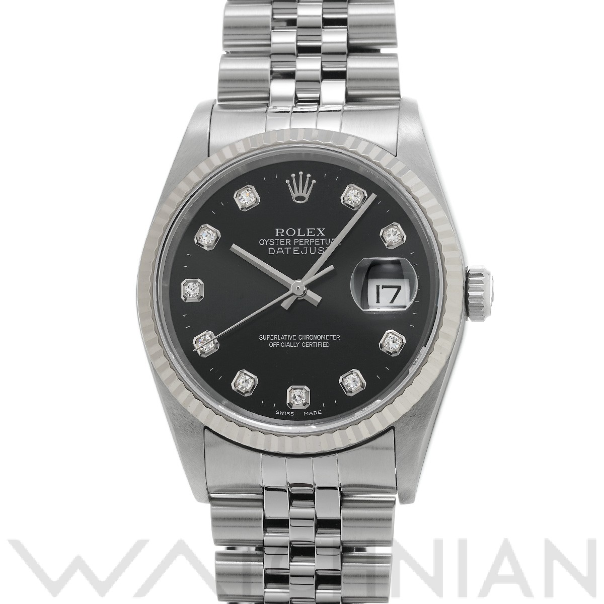 ロレックス ROLEX 16234G Y番(2003年頃製造) ブラック /ダイヤモンド メンズ 腕時計
