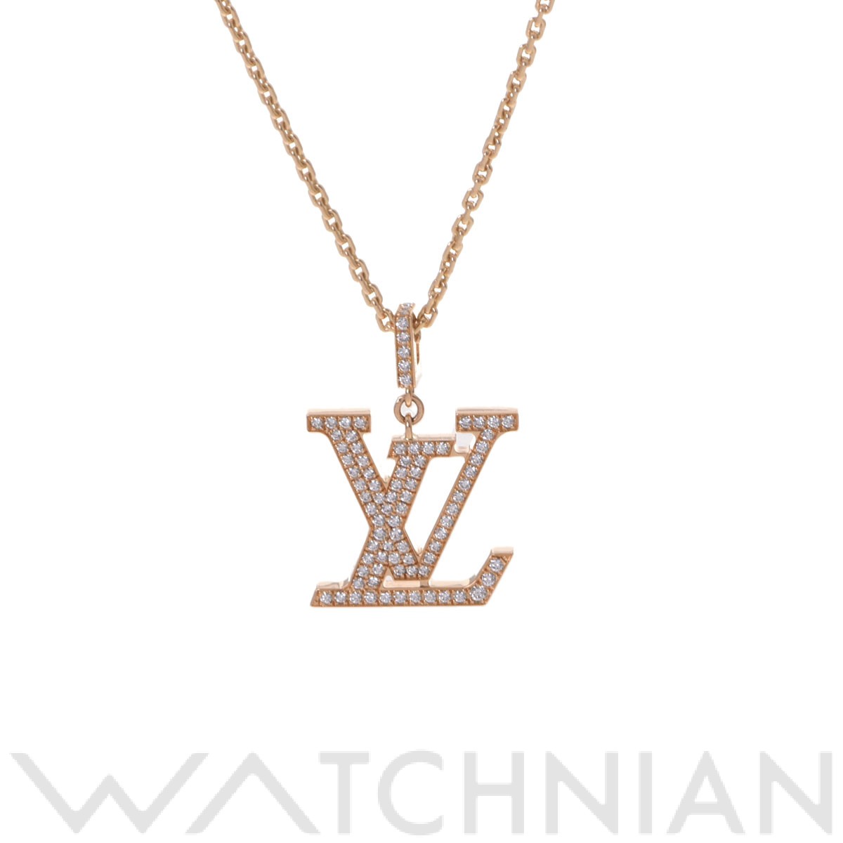 Louis Vuitton Lv idylle blossom pendant, yellow gold and diamonds (Q93849)