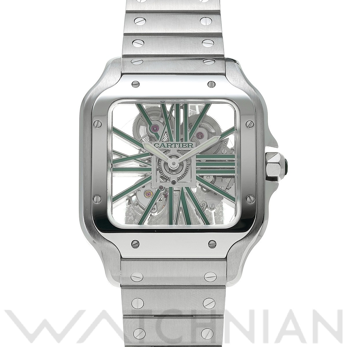 カルティエ / CARTIER サントス ドゥ カルティエ スケルトン LM WHSA0028 スケルトン メンズ 時計  【未使用】【wristwatch】