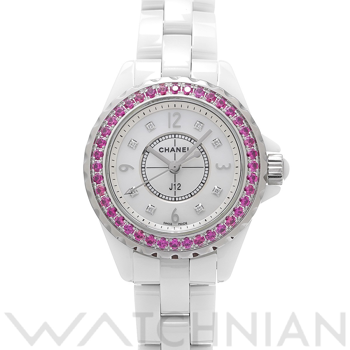 シャネル CHANEL H3243 ホワイトシェル /ダイヤモンド レディース 腕時計
