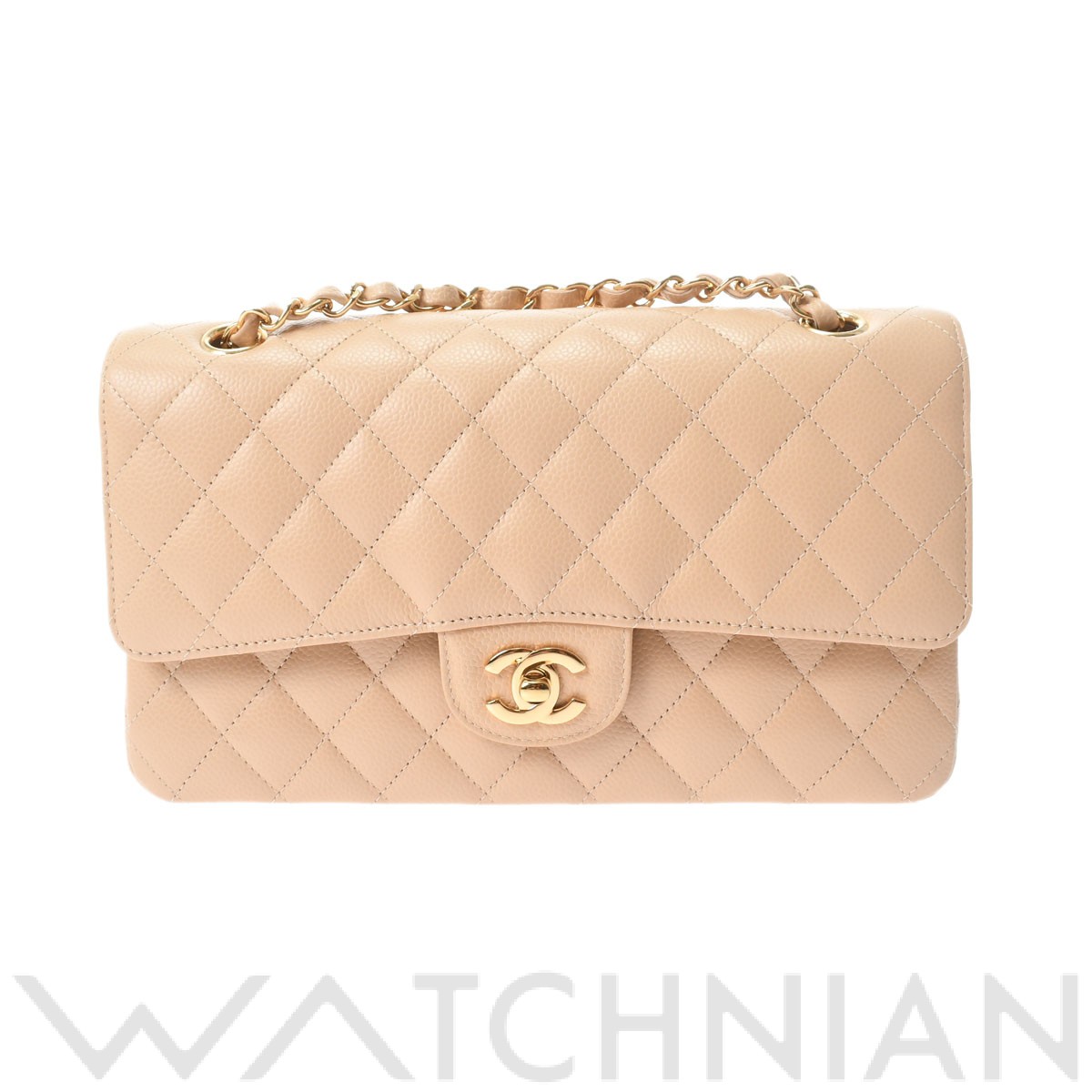 シャネル / CHANEL マトラッセ クラシック ハンドバッグ 25cm ベージュ/ゴールド金具 A01112 グレインドカーフスキン レディース  バッグ 【未使用】【bag】