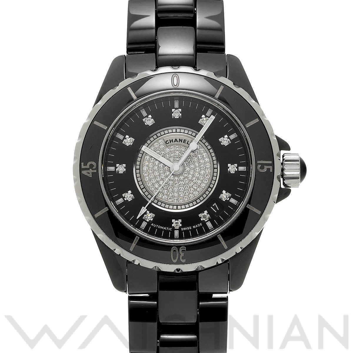 シャネル CHANEL H1757 ブラック /ダイヤモンド メンズ 腕時計