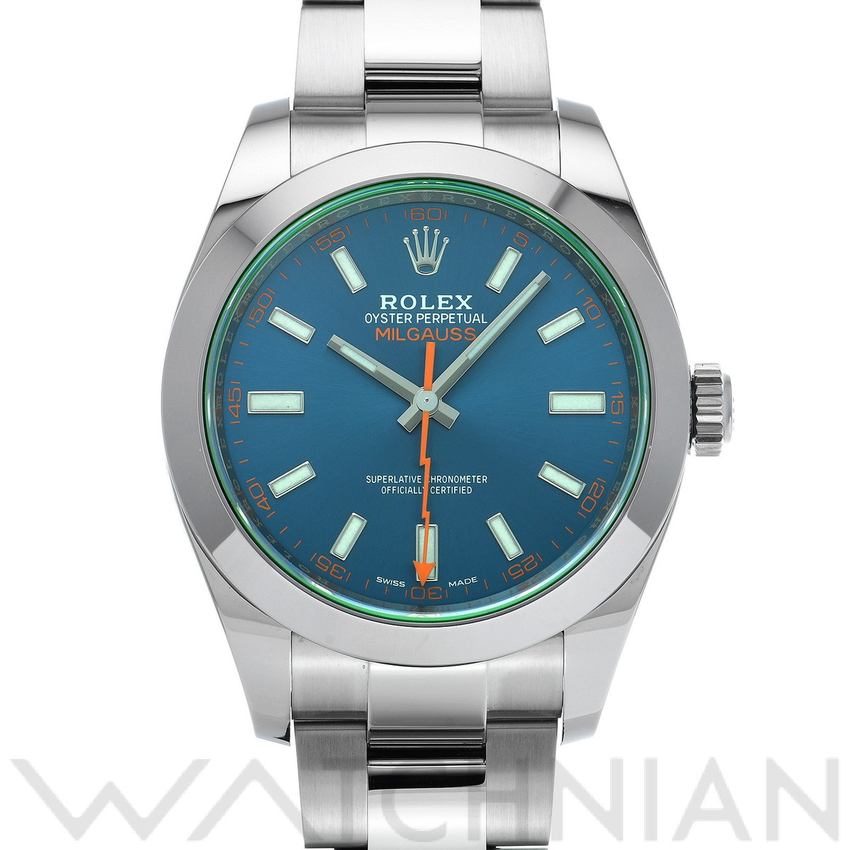 ロレックス ミルガウス 116400GV Zブルー メンズ 時計 【中古】【wristwatch】