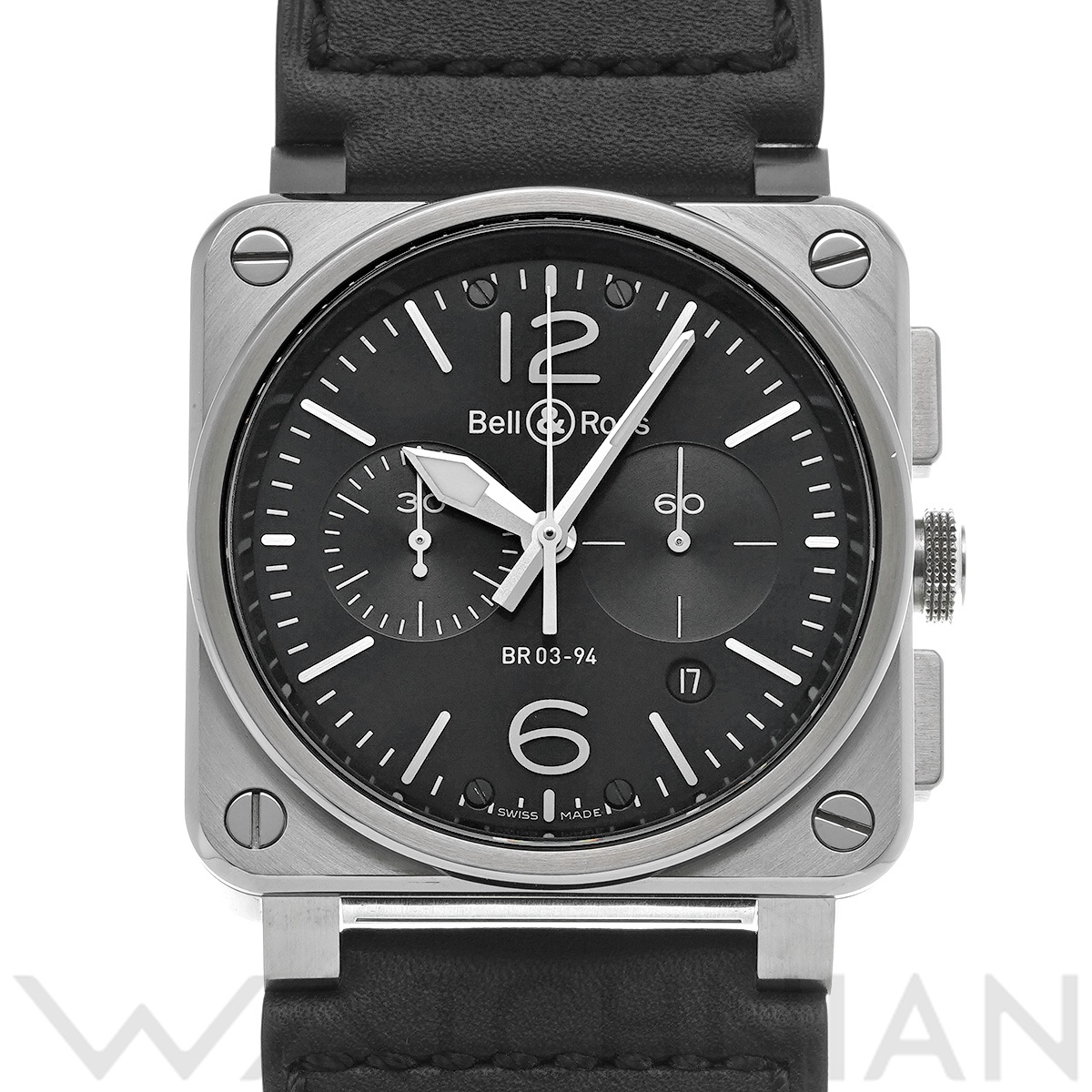 ベル＆ロス Bell & Ross BR0394-BL-SI/SCA ブラック メンズ 腕時計