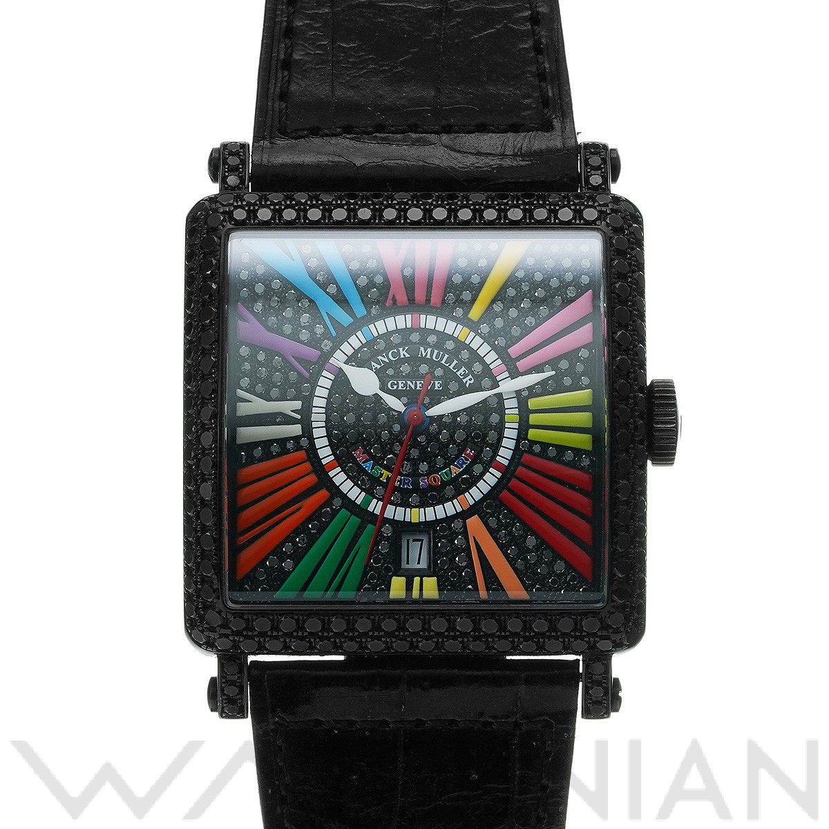 フランクミュラー / FRANCK MULLER マスタースクエア カラードリームス 6000HSCDTNRDCD ブラックダイヤモンド メンズ 時計  【中古】【wristwatch】