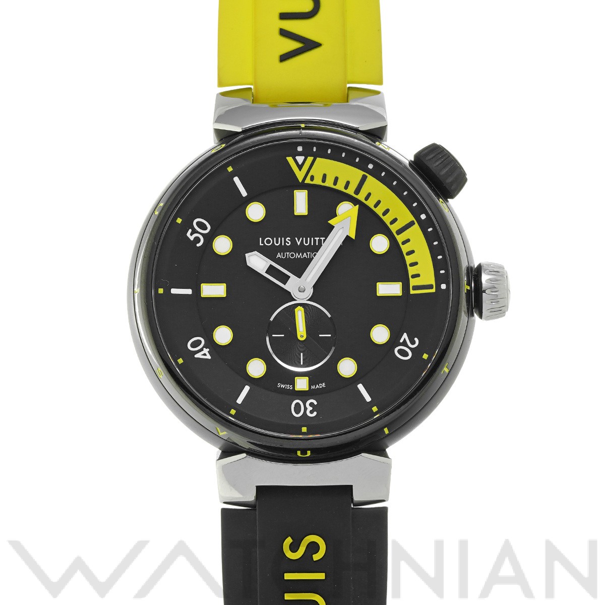 ルイ ヴィトン タンブール ストリート ダイバー QA122Z ブラック メンズ 時計 【中古】【wristwatch】