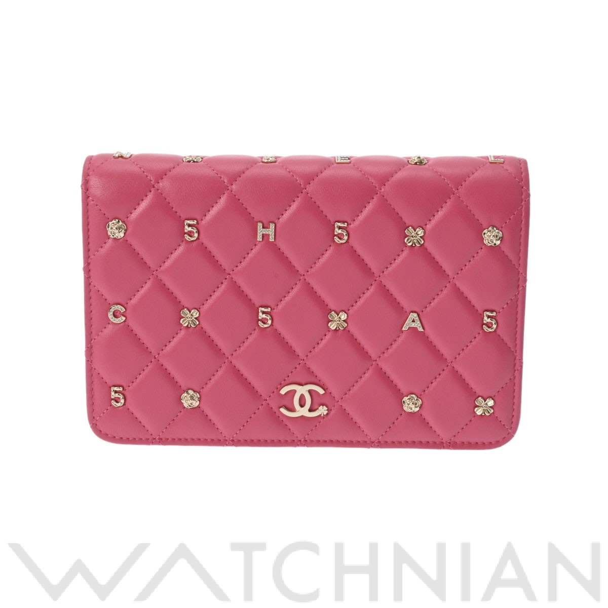 シャネル / CHANEL マトラッセ アイコンチャーム ピンク/ゴールド金具 AP1579 ラムスキン レディース バッグ 【中古】【bag】