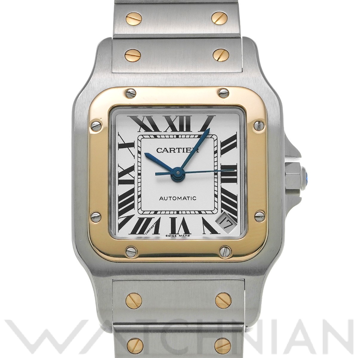 カルティエ サントス ガルベ XL W20099C4 ホワイト メンズ 時計 【中古】【wristwatch】