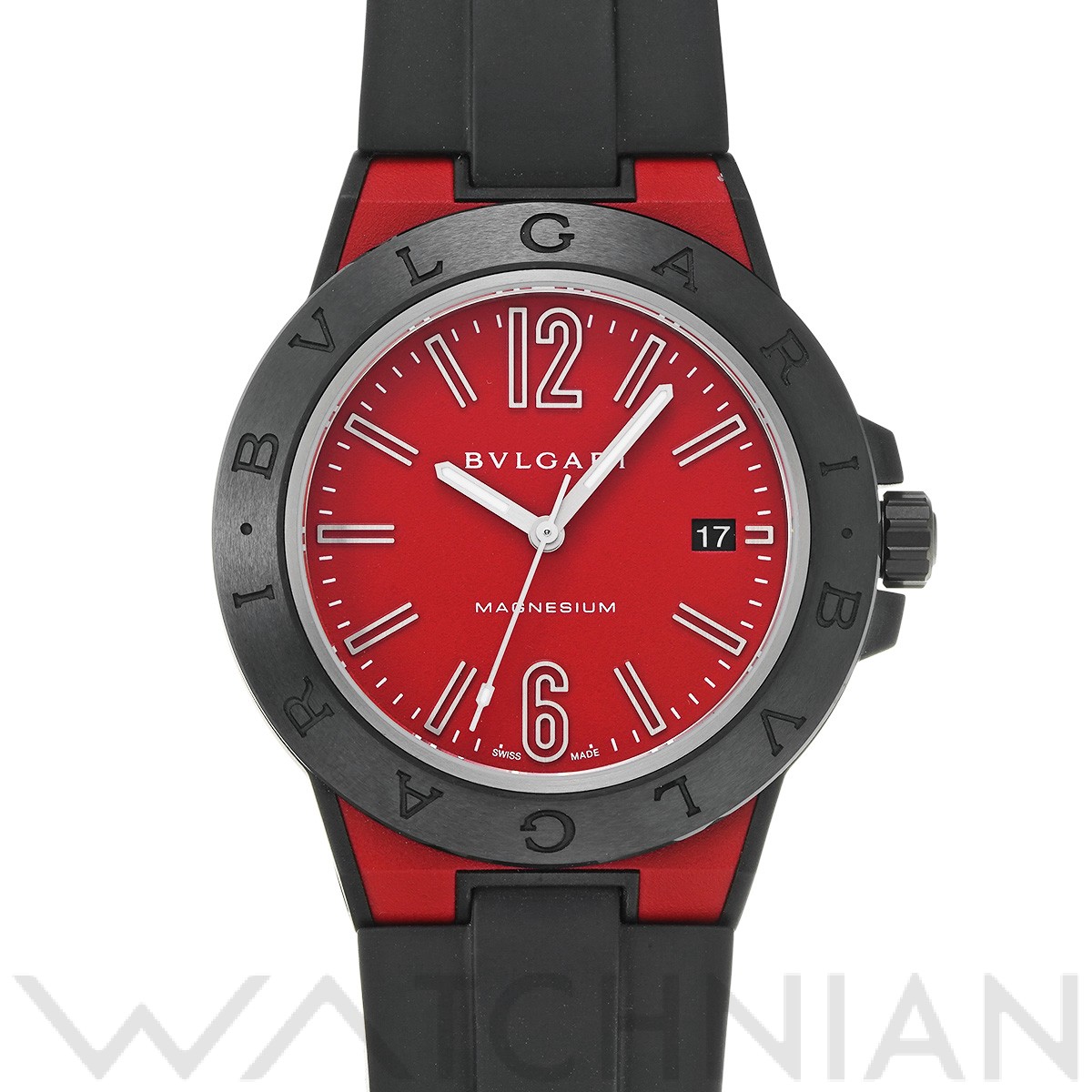 ブルガリ ディアゴノ マグネシウム DG41C9SMCVD/SP レッド メンズ 時計 【中古】【wristwatch】