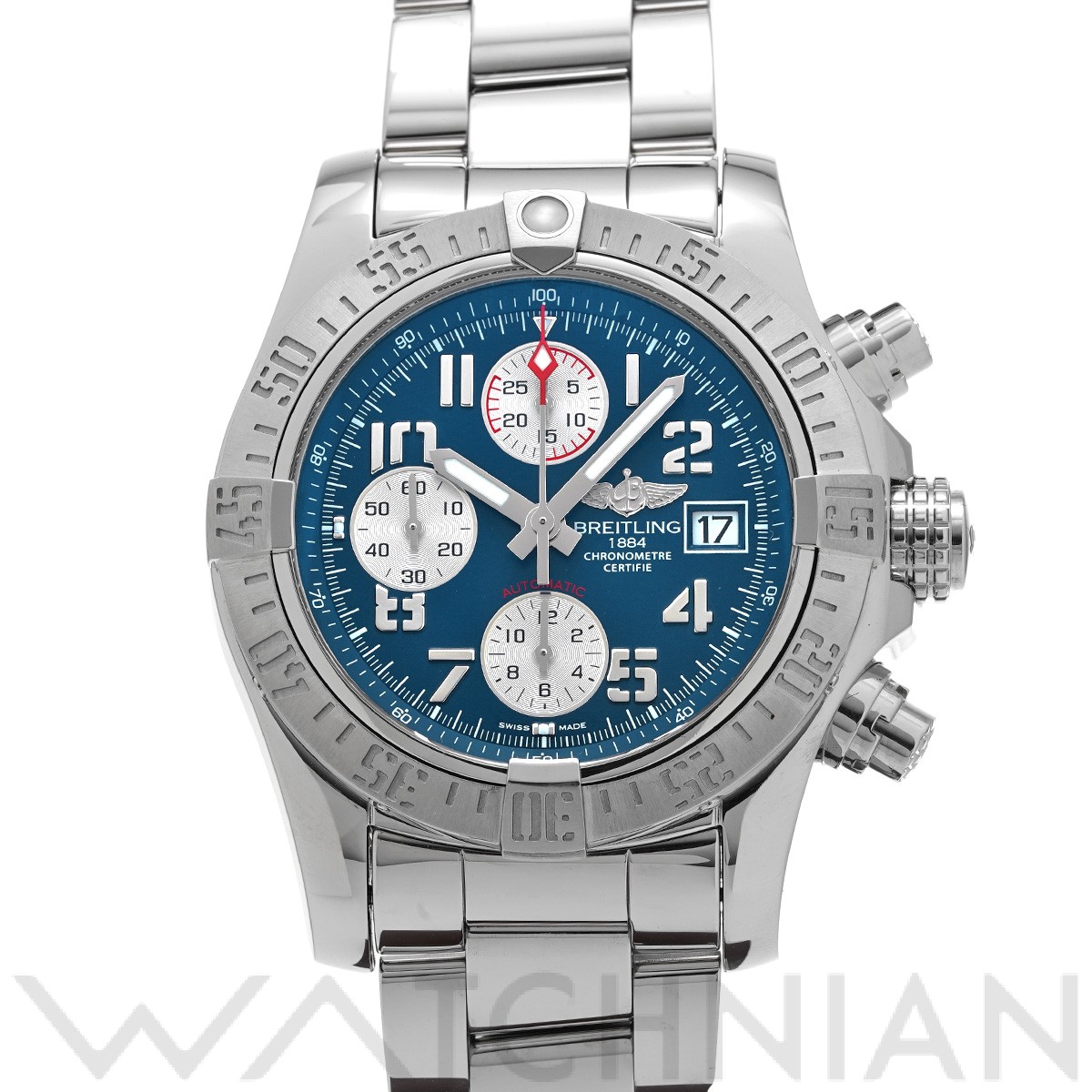 ブライトリング / BREITLING アベンジャー II A13381 ブルー/シルバー メンズ 時計 【中古】【wristwatch】