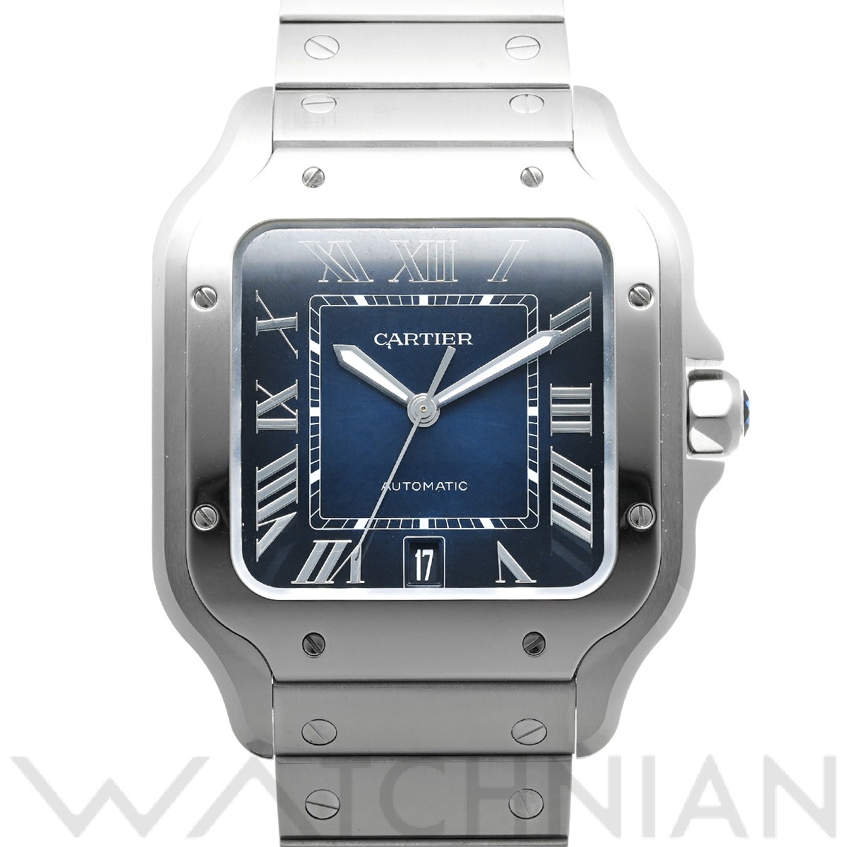カルティエ サントス ドゥ カルティエ LM WSSA0030 ブルー・グラデーション メンズ 時計 【中古】【wristwatch】